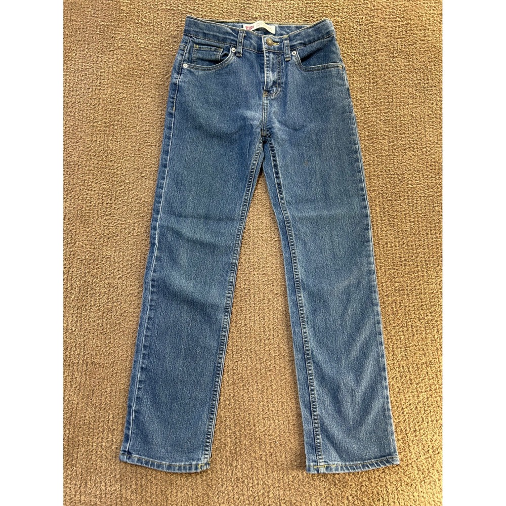 Levis 514 Performance Straight Jeans Boys 14 Reg Blue Denim W27 L29 Adjustable